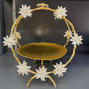 Versilberte und vergoldete dekorative Blumen Zuckerdose - Elegantes Herzstück für Wohnkultur und besondere Anlässe