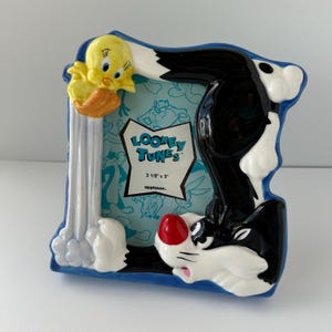 New Vintage Looney Tunes Sylvester Cat and Tweety Bird Frame Warner Brothers Applause Ceramic