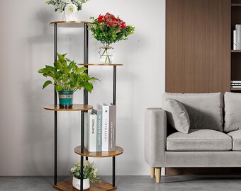 5 niveaux de supports pour plantes d'intérieur multiples étagère de fleurs support de pot de fleur décoratif présentoir pour balcon de salon