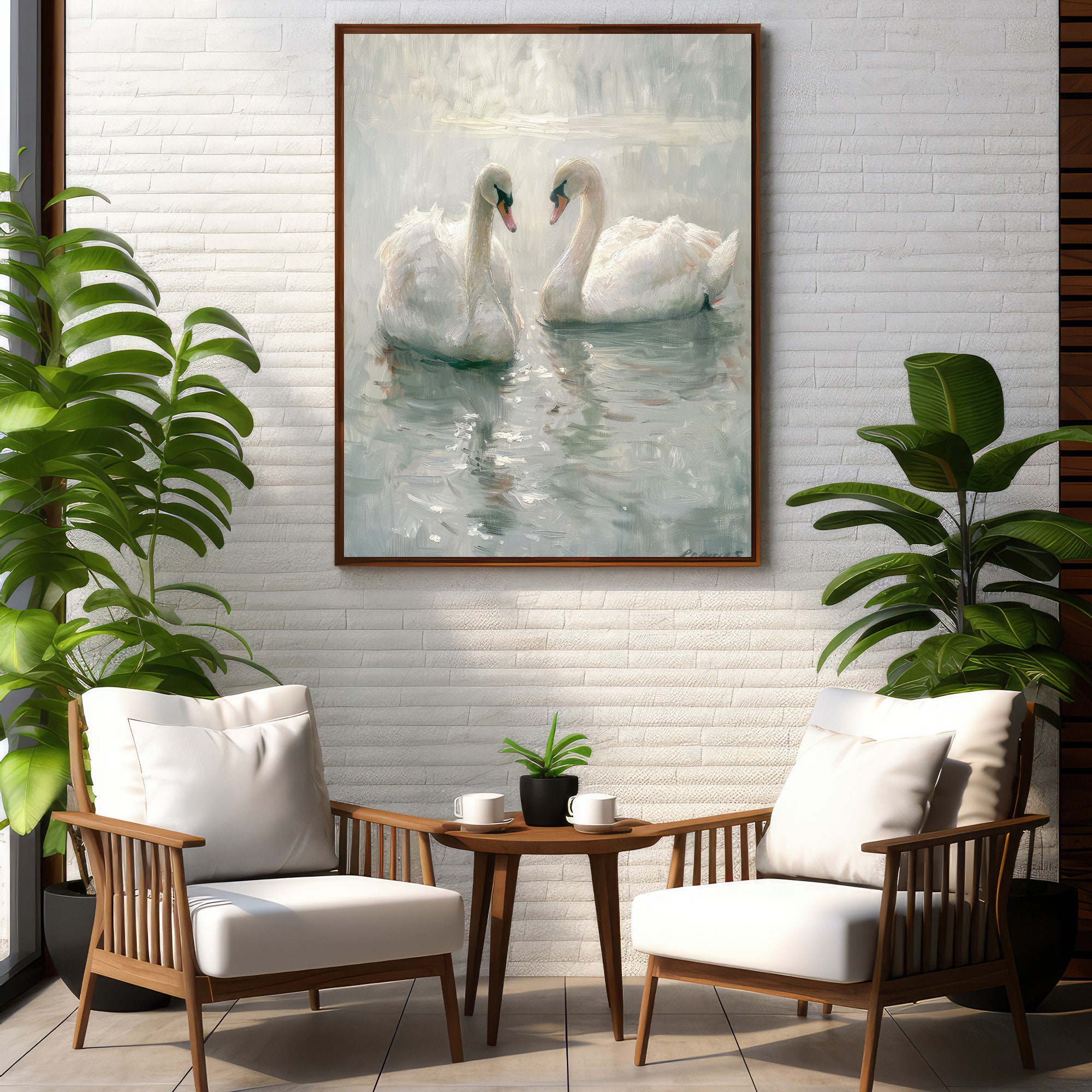 Vintage Swan Wall Art | Pastel Farmhouse Nursery Painting PRINTABLE ...