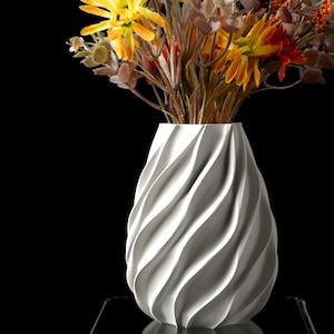 3D-geprinte gedraaide bloemenvaas