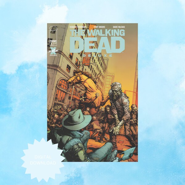 The Walking Dead Deluxe #2 Comic Cover Digital Print Download For Posters, Gift Giving, Walking Dead Fans, Zombie Poster