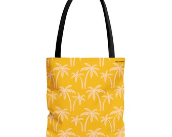 Strandtas, palmboom draagtas geel