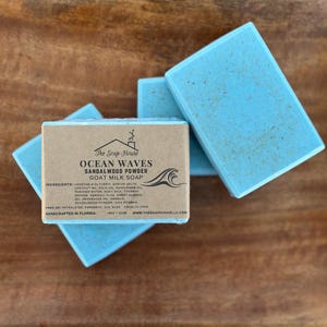 Ocean Waves + Sandalwood Powder Goat Milk Soap Bar