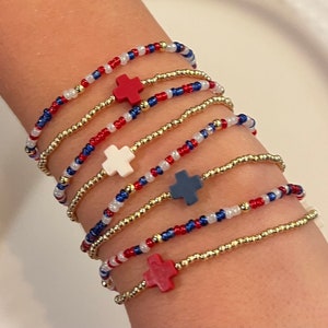 Red, White, and Blue Bracelet Set