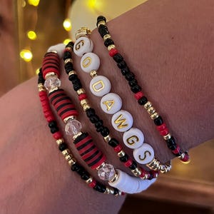 UGA- Georgia Bulldog Bracelet stack