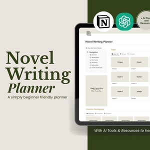 Planificador de novelas / Plantilla definitiva de Notion para escritores / Esquema de novela / Panel de control para autores todo en uno