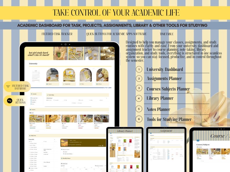 Notion Life Planner 2026 Template All in One Notion Student Planner ...
