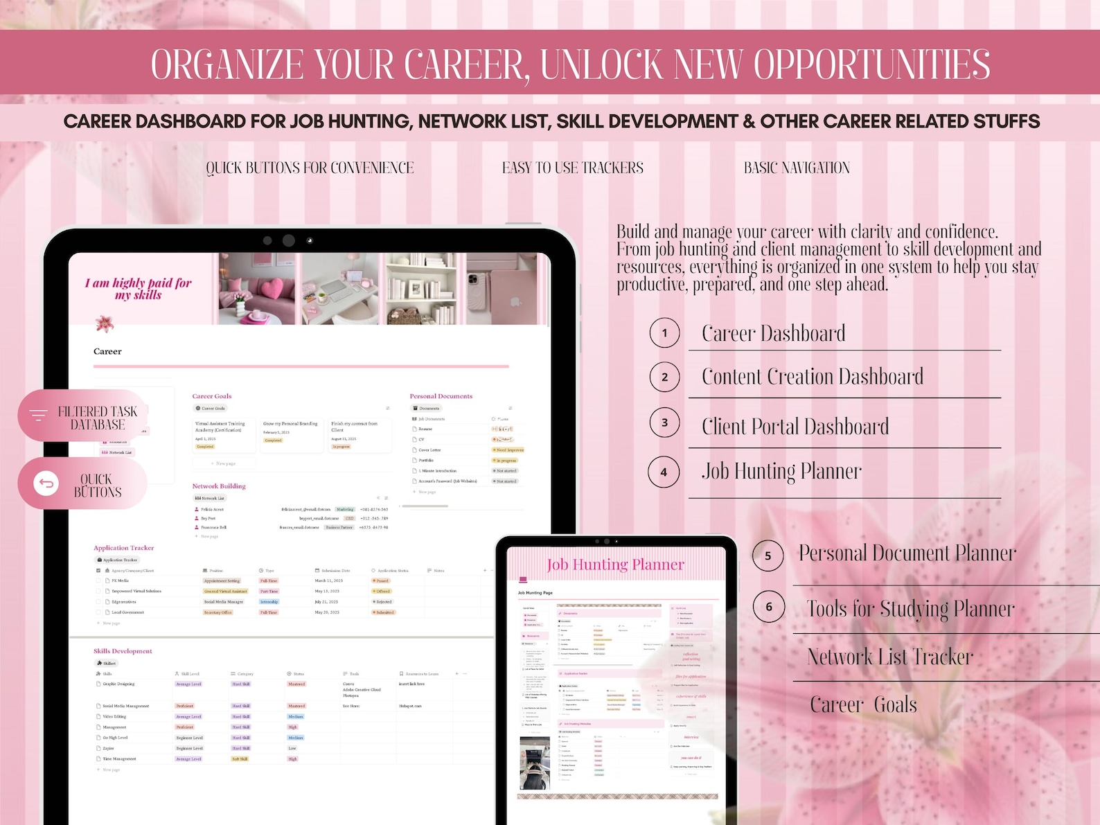 Notion Life Planner Template All in One Notion Second Brain Planner ...