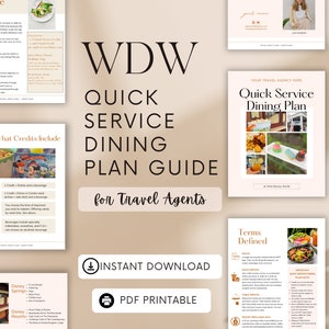WDW Quick Service Dining Plan Guide & Template