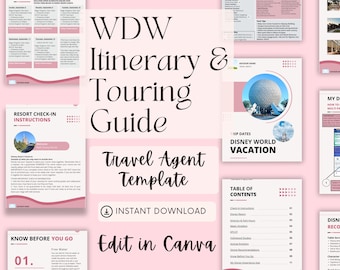 WDW Itinerary and Touring Guide Template for Travel Agents