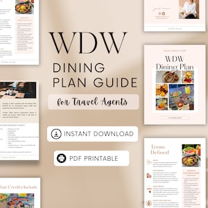 WDW Dining Plan Guide & Template