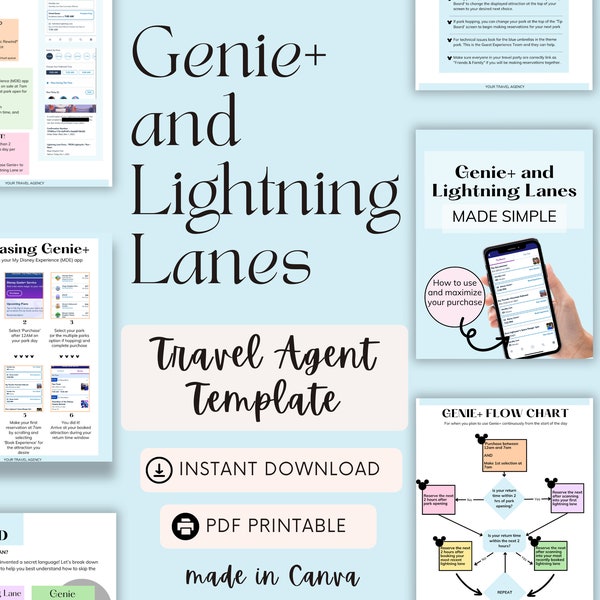 WDW Genie+ and Lightning Lanes Made Simple Travel Agent Template