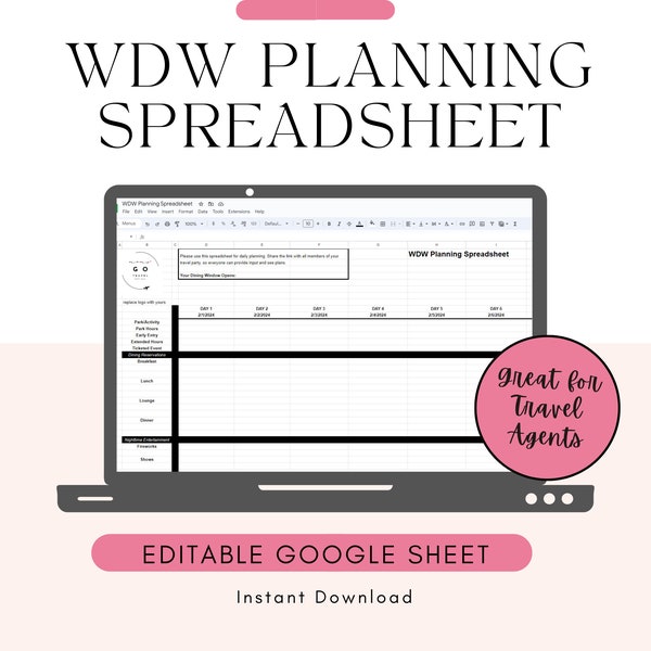 WDW Planning Spreadsheet