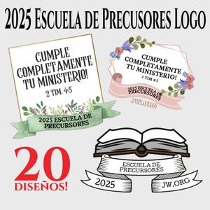 2025 JW Escuela de Precusores - Cumple Completamente tu Ministerio Logo - 20 Diseños! Tipo de arquivo PNG e PDF