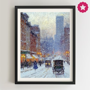 Januar im Nordend (c. 1910) | Fine Art Print auf Cotton Matte Archival Paper | Vintage Boston, Massachusetts Wand-Dekor