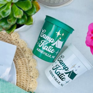 Personalizable Camp Bachelorette Cups | Last Trail Before The Veil Party Favors | Mountain Bachelorette