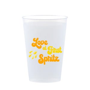 Love At First Spritz 12oz Frost Flex Drinking Cup | Love At First Spritz Bachelorette | Aperol Spritz Bridal Shower | Feeling Spritzy Bach