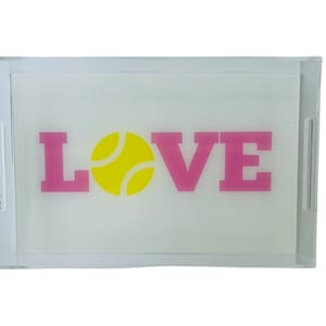 Tennis Love Acrylic Serving Tray, 11&quot; x 17&quot; Tray | Tennis Lover | Tennis | US Tennis Open Party | Tennis Team Gift | Tennis Tournament