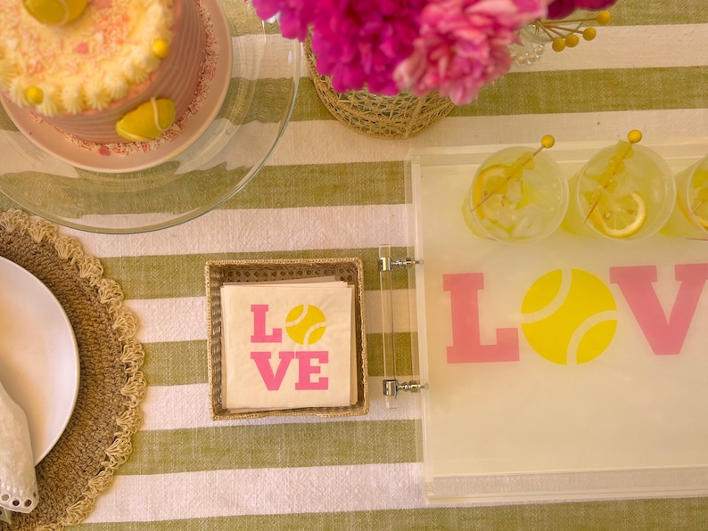 Sunshine Daisy Tennis Love Cocktail Napkins - Thumbnail 5