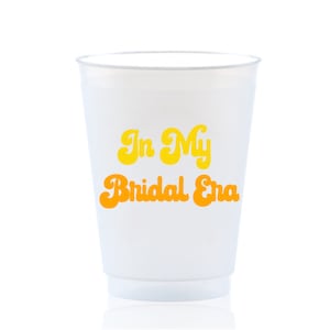 In My Bridal Era 16oz Frosted Drinking Cups for Love At First Spritz Bachelorette and Bridal Showers | Aperol Spritz Theme | Feelin Spritzy