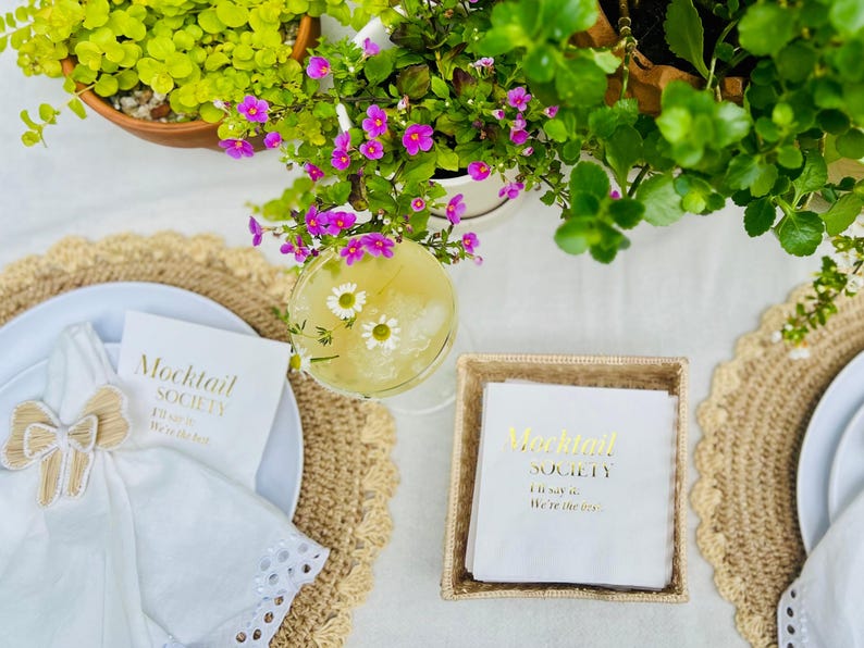 Mocktail Society Cocktail Napkins - Thumbnail 4
