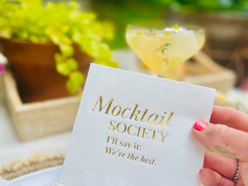 Mocktail Society Cocktail Napkins - Thumbnail 5