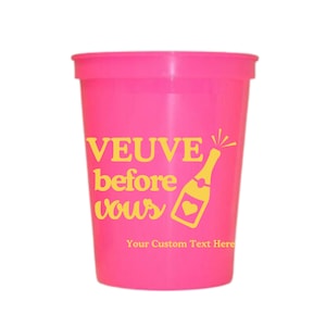 Veuve Before Vows Bachelorette Cups | Custom Bachelorette Favors | Last  Rendez Veuve Bach Favor |  Champagne Bach | Champagne Bridal Shower