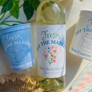 Fresh Off The Market Jar of Love Cups | Fresh Off The Market Bridal Shower | Market Theme Bridal Shower | She&#39;s Fresh Off the Market Bach