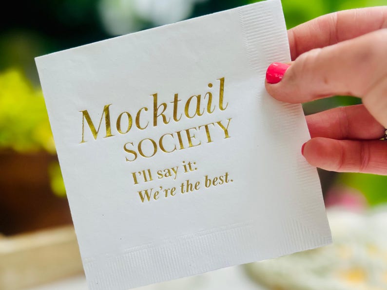 Mocktail Society Cocktail Napkins - Thumbnail 3