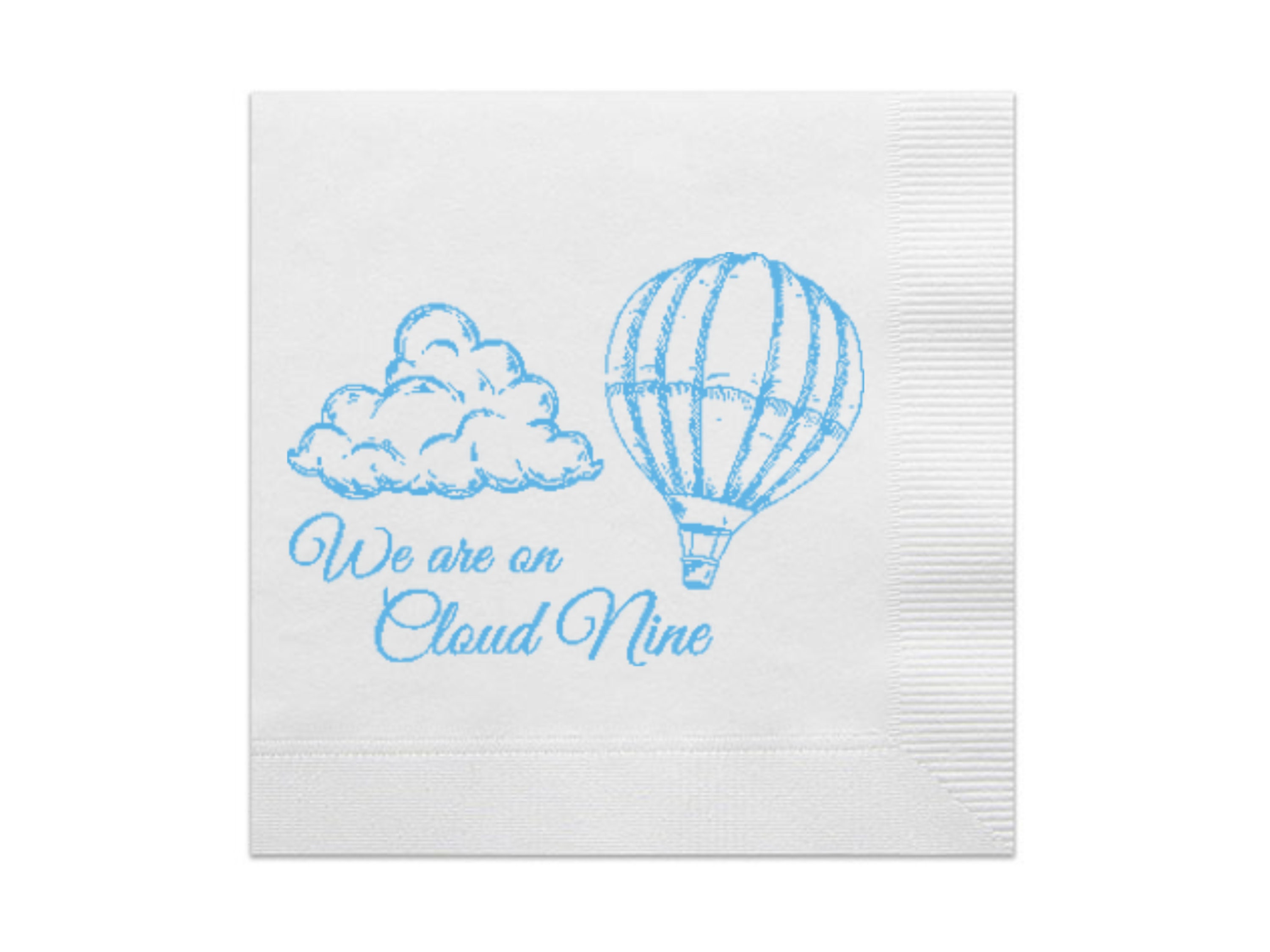 We Are On Cloud Nine Paper Cocktail Napkins Pack of 50 Cloud Nine Baby Shower
