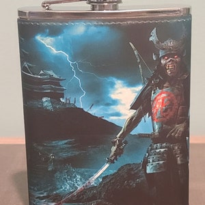Iron Maiden: Senjutsu 8 oz flask custom made NEW
