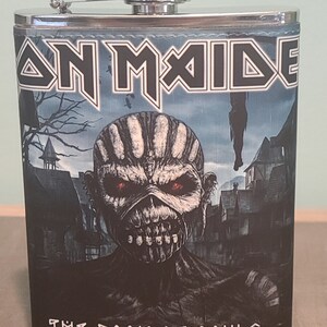 Iron Maiden: Book of Souls 8 oz flask custom made NEW