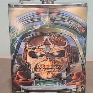 Iron Maiden: Aces High 8 oz flask custom made NEW
