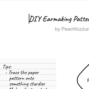 May include: A black and white line drawing of a big cat ear pattern. The drawing includes the words "DIY Earmaking Pattern - Big Cat" and "Tips: Trace the paper pattern onto something sturdier". The drawing also includes the words "Big Cat" and a list of big cats: "Snow leopard", "Panther", "Lion", and "Tiger".