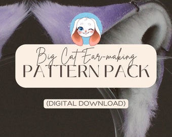 Big Cat Ear-making Printable Pattern Pack