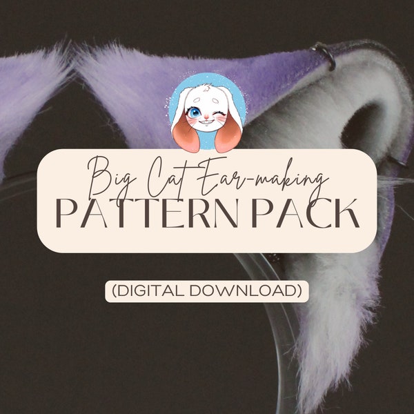 Big Cat Ear-making Printable Pattern Pack