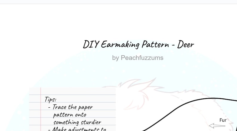 Deer ears headband pattern