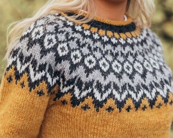 Fair Isle handmade Icelandic lopapeysa riddari