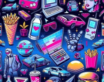 Retro 1980's Vaporwave Wrapping Paper