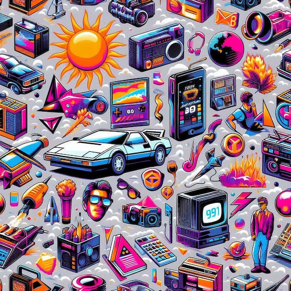 Retro 1980's Vaporwave Wrapping Paper