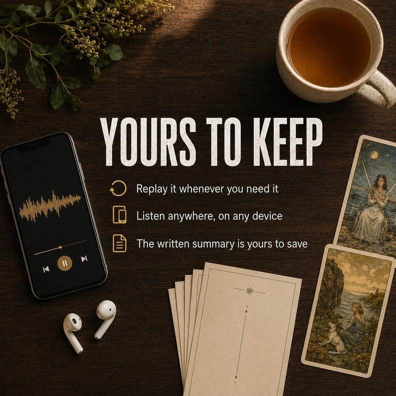 Same-Day Voice Tarot Reading by Email | Custom Audio Recording for Hidden Thoughts & Mixed Signals image 4