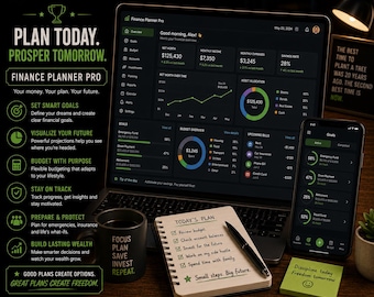 Finance Planner Pro Notion Template | Budget & Investment Tracker | Net Worth