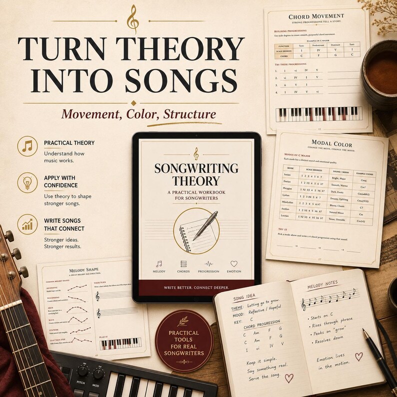 Songwriting Theory Guide PDF | 32 Pages | Chord Progressions & Bass Motion for Indie Rock image 7