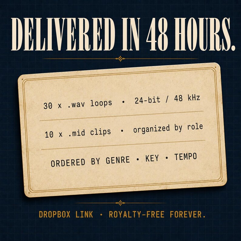 Benutzerdefinierte Original-Musterpackung | 30 Loops + 10MIDI Royalty-Free | 48hr-Lieferung Bild 4