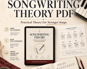Songschreib-Theorie-Leitfaden PDF | 32 Seiten | Akkordverläufe & Bassbewegungen für Indie Rock