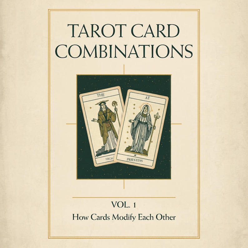 Tarot Combinations Cheat Sheet PDF | 30 Card-Pair Meanings + Spread Guide | Printable image 1