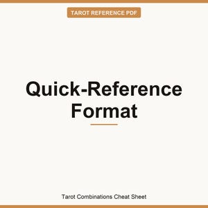 Tarot Combinations Cheat Sheet PDF | 30 Card-Pair Meanings + Spread Guide | Printable image 8