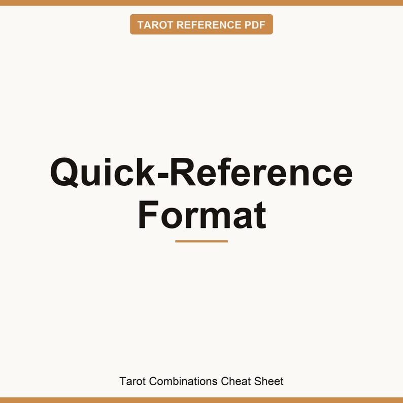 Tarot Combinations Cheat Sheet PDF | 30 Card-Pair Meanings + Spread Guide | Printable image 8