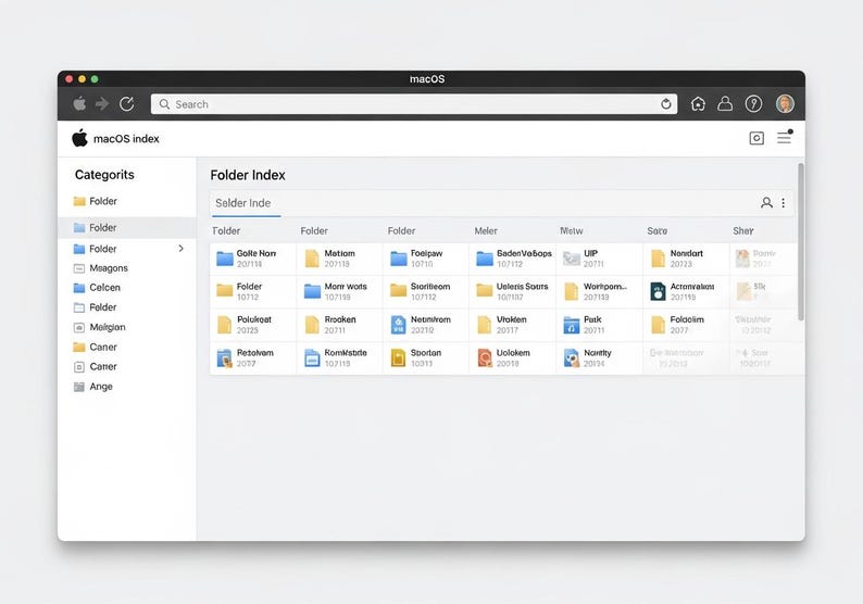 Custom Folder Index HTML | Offline Searchable File Dashboard for Mac | 3-Day Delivery image 2